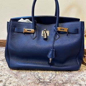 Teddy Blake buti blue leather purse